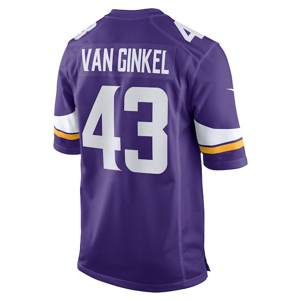 Andrew Van Ginkel Minnesota Vikings Nike Team Game Jersey -  Purple