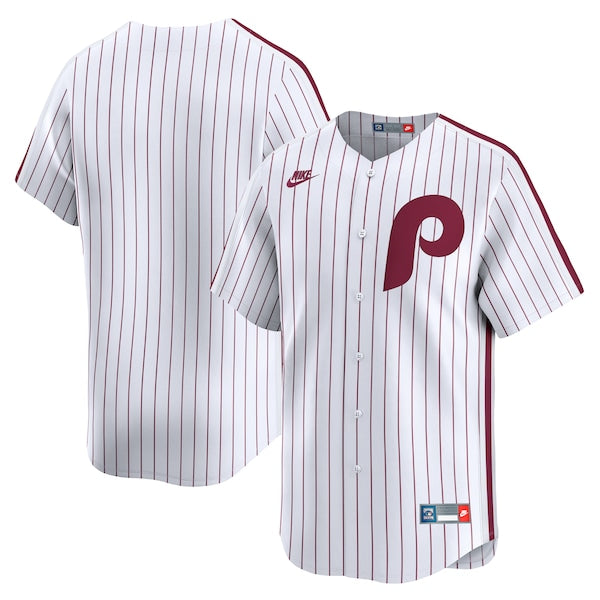 Philadelphia Phillies Nike Throwback Cooperstown Custom Collection Limited Jersey - White