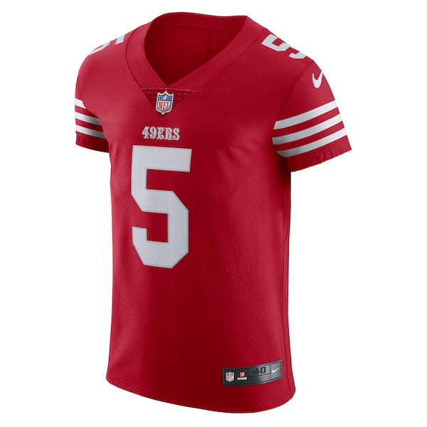 Trey Lance San Francisco 49ers Nike Vapor Elite Jersey - Scarlet/White