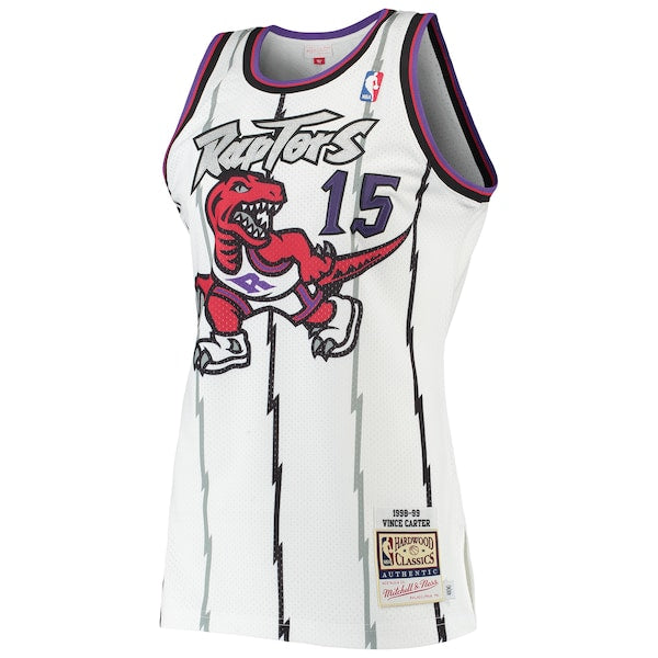Vince Carter Toronto Raptors 1998/99 Hardwood Classics Authentic Jersey - White