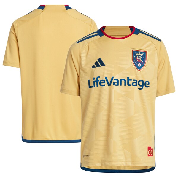 Real Salt Lake adidas Youth 2024 The Beehive State Kit Replica Jersey - Gold