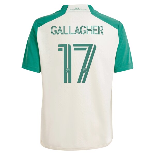 Jon Gallagher Austin FC adidas Youth 2024 The Armadillo Kit Replica Player Jersey – Tan