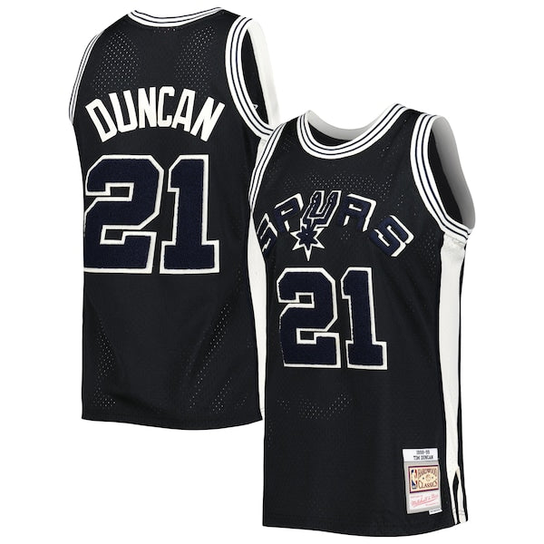 Tim Duncan San Antonio Spurs 1998/99 Hardwood Classics Off-Court Swingman Jersey - Black