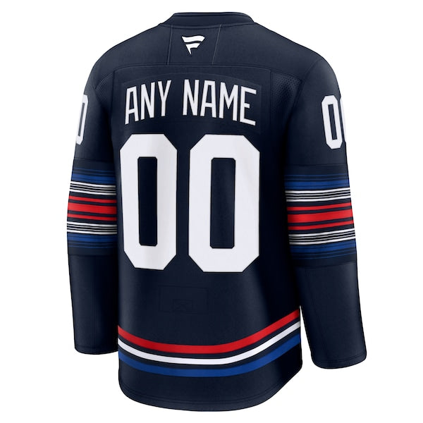 New York Rangers  Alternate Premium Custom Jersey - Navy/Royal/White