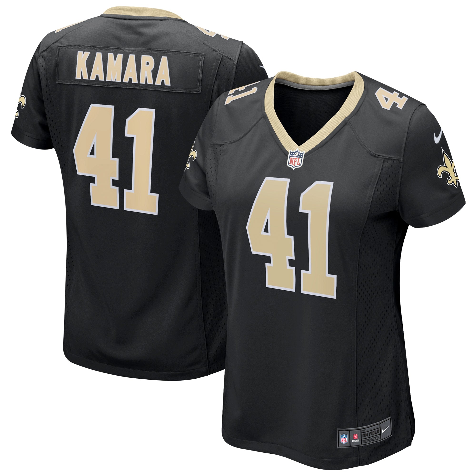 Alvin Kamara New Orleans Saints Nike Women's Gameday Golds Alternate Game Player Jersey - Gold/Black/White