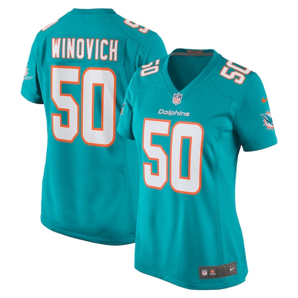 Chase Winovich Miami Dolphins Nike Women's Team Game Jersey -  Aqua