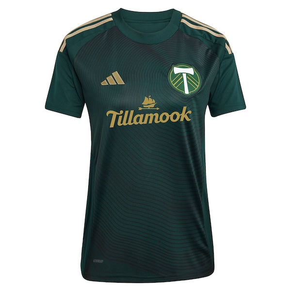 Santiago Moreno Portland Timbers adidas Women's 2025 Forever Green & Gold Replica Player Jersey - Green