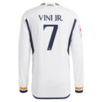 Vini Jr. Los Merengues adidas Home 2023/24 Authentic Long Sleeve Jersey - White