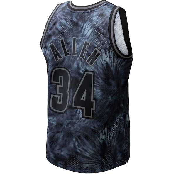Ray Allen Milwaukee Bucks Hardwood Classics 1996/97 Tie-Dye Swingman Jersey - Black