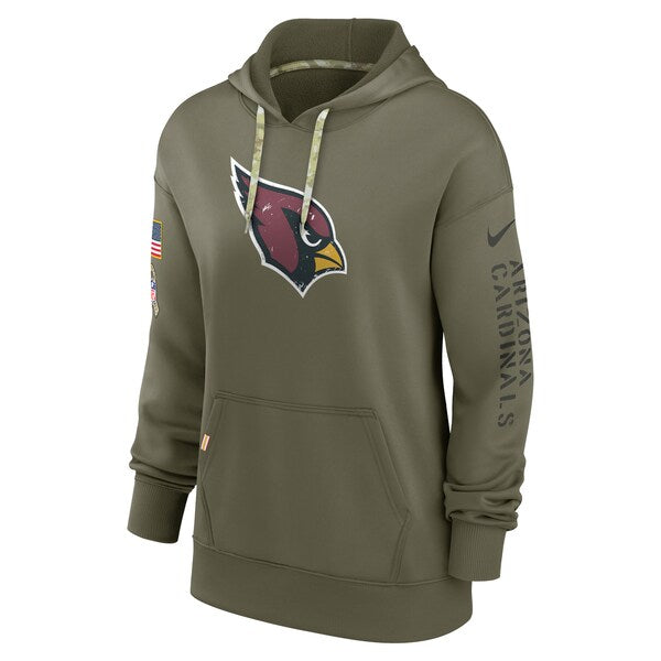 Arizona Cardinals Nike Women's Salute To Service Performance Pullover Hoodie - Olive