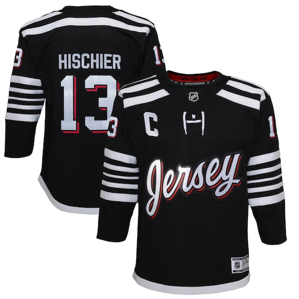 Nico Hischier New Jersey Devils Youth 2021/22 Alternate Premier Player Jersey - Black