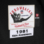 Ken Anderson Cincinnati Bengals 1981 Authentic Throwback Retired Player Jersey - Black