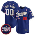 Los Angeles Dodgers Nike 2025 Tokyo Series Vapor Premier Limited Jersey - Royal - Custom
