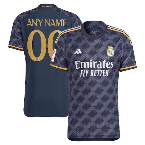 Los Merengues adidas 2023/24 Away Authentic Custom Jersey - Navy