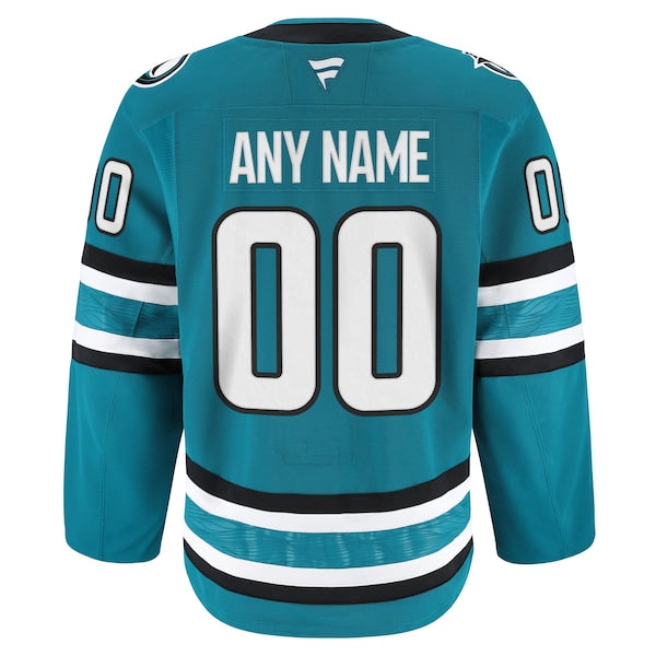 San Jose Sharks  Home Authentic Pro Custom Jersey - Teal
