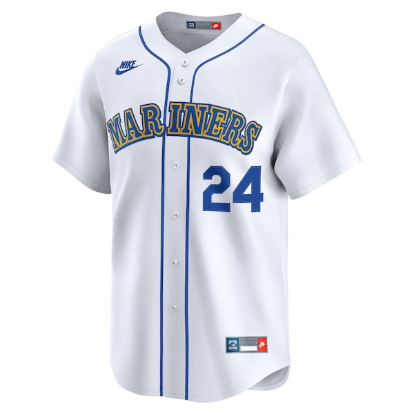 Ken Griffey Jr. Seattle Mariners Nike Throwback Cooperstown Collection Limited Jersey - White