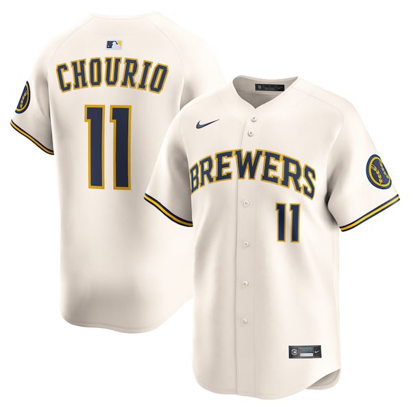 Jackson Chourio Milwaukee Brewers Nike Home Limited Jersey - Cream