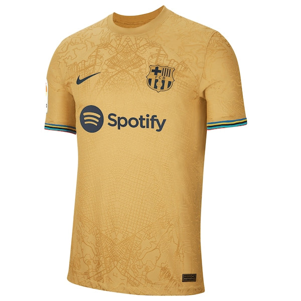 Pedri Barcelona Nike 2022/23 Away Authentic Player Jersey - Gold