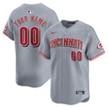 Cincinnati Reds Nike Away Limited Custom Jersey - Gray