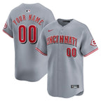 Cincinnati Reds Nike Away Limited Custom Jersey - Gray