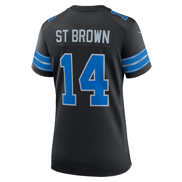 Amon-Ra St. Brown Detroit Lions Nike Women's 2nd Alternate Game Jersey - Black/Blue/White