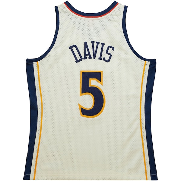 Baron Davis Golden State Warriors Chainstitch Swingman Jersey - Cream