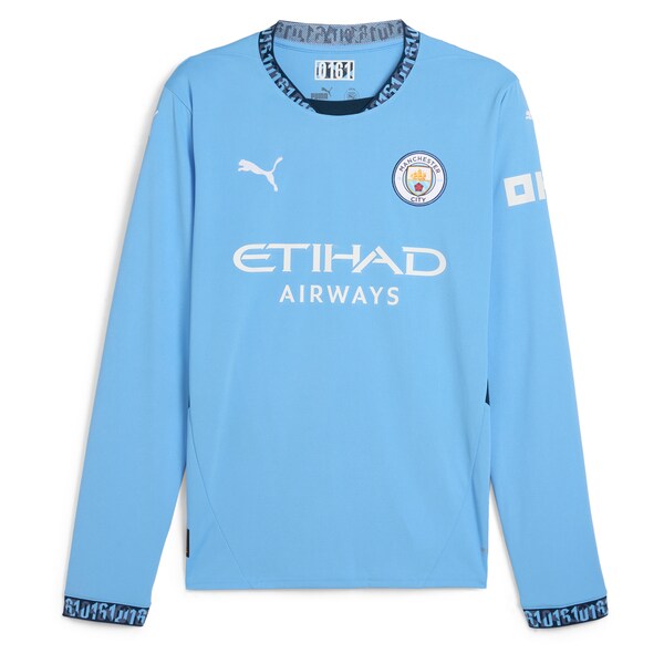 Manchester City Puma 2024/25 Home Replica Long Sleeve Jersey - Light Blue