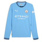 Manchester City Puma 2024/25 Home Replica Long Sleeve Jersey - Light Blue