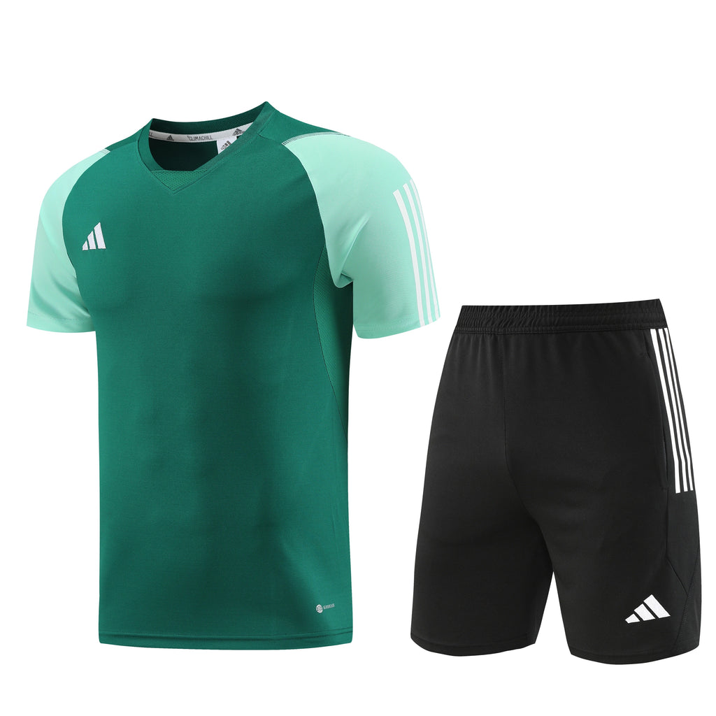Adidas Short Sleeve Training Jersey Set - AD03- Olive Green