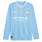 Bernardo Silva Manchester City Puma 2023/24 Home Replica Player Long Sleeve Jersey - Sky Blue