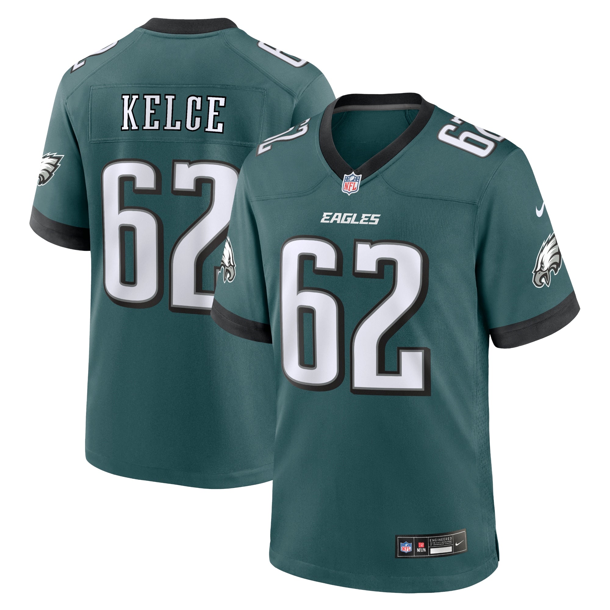 Jason Kelce Philadelphia Eagles Nike Alternate Game Jersey - Black/Green