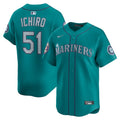 Ichiro Suzuki Seattle Mariners Nike 2025 National Baseball Hall of Fame Nike Alternate Limited Player Jersey - Aqua/White