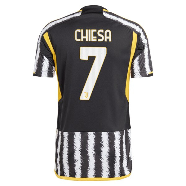 Federico Chiesa Juventus adidas 2023/24 Home Replica Player Jersey - Black/Gray/White