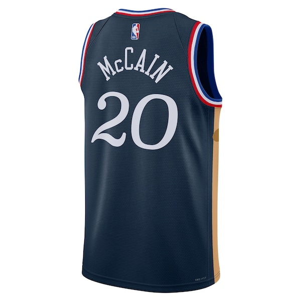 Jared McCain Philadelphia 76ers Nike Unisex 2025/26 Swingman Jersey - Navy - City Edition