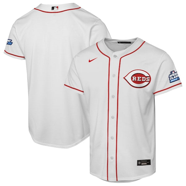 Cincinnati Reds Nike Youth 2025 MLB Speedway Classic Home Replica Team Jersey - White