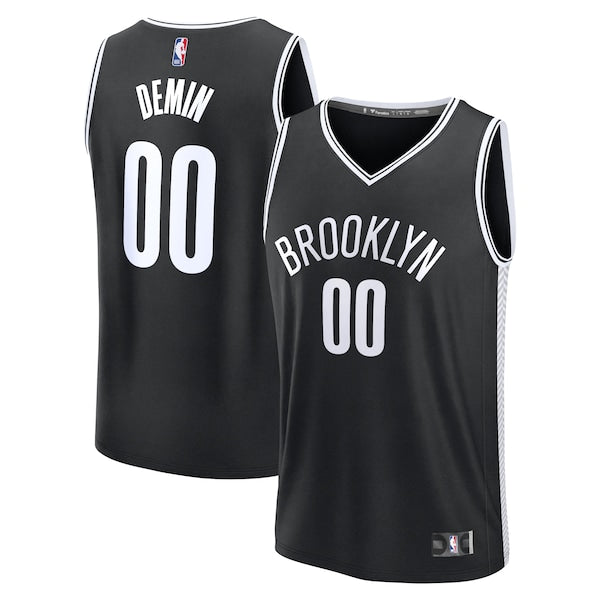 Egor Demin Brooklyn Nets  2025 NBA Draft First Round Pick Fast Break Replica Jersey - Icon Edition - Black