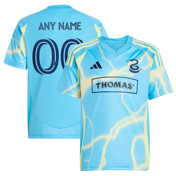 Philadelphia Union adidas Youth 2025 The Voltage Kit Replica Custom Jersey - Blue