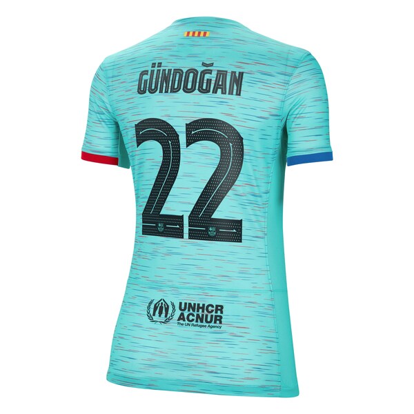 Ilkay Gündogan Barcelona Nike Women's 2023/24 Third Replica Jersey - Aqua