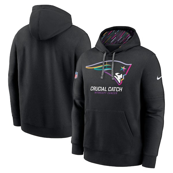 New England Patriots Nike 2024 NFL Crucial Catch Club Pullover Hoodie - Black