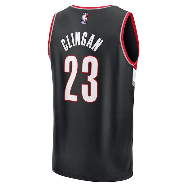 Donovan Clingan Portland Trail Blazers  Youth 2024 NBA Draft Fast Break Player Jersey - Icon Edition - Black