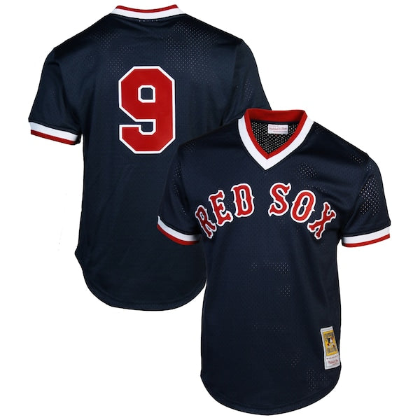 Ted Williams Boston Red Sox 1990 Authentic Cooperstown Collection Batting Practice Jersey - Navy Blue