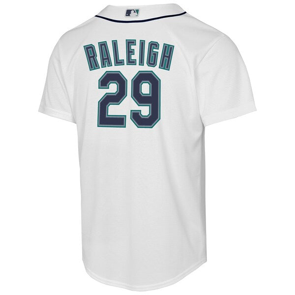 Youth Seattle Mariners Cal Raleigh Nike White Home Replica Jersey
