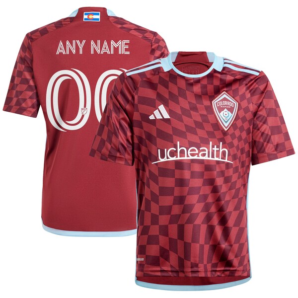 Colorado Rapids adidas Youth 2024 One Flag Kit Replica Custom Jersey - Burgundy