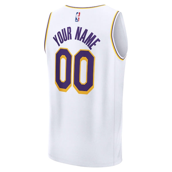 Los Angeles Lakers  Youth Fast Break Custom Replica Jersey - White  - Association Edition