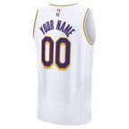 Los Angeles Lakers  Youth Fast Break Custom Replica Jersey - White  - Association Edition