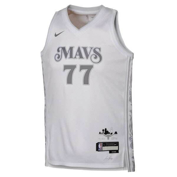 Luka Dončić Dallas Mavericks Nike Youth 2024/25 Swingman Player Jersey - City Edition - White