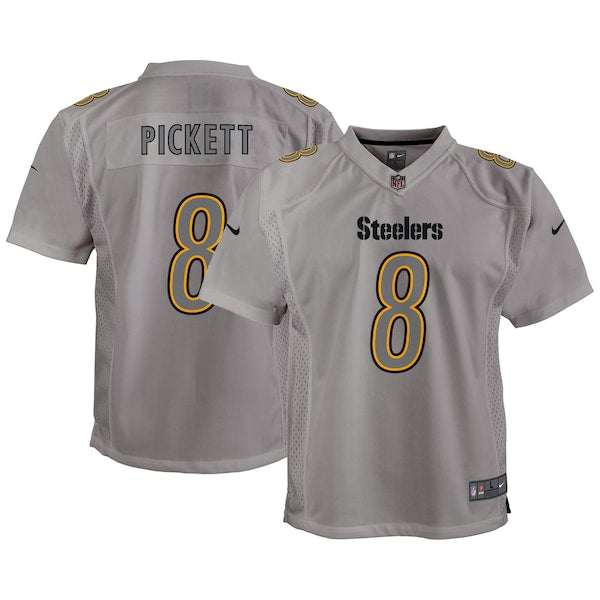 Kenny Pickett Pittsburgh Steelers Nike Youth Atmosphere Game Jersey - Gray