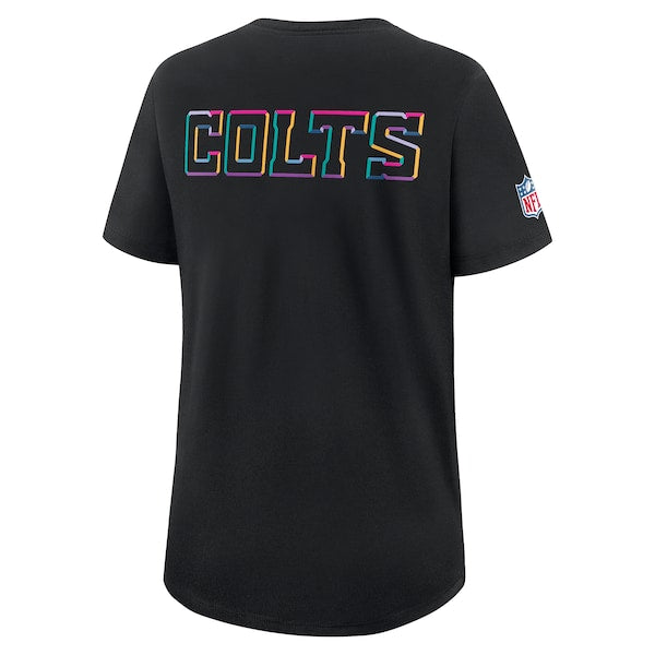 Indianapolis Colts Nike Women's 2025 NFL Crucial Catch Tri-Blend Dri-FIT T-Shirt - Black