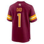 Number 1 Dad Washington Commanders Nike Game Jersey - Burgundy