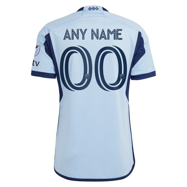 Sporting Kansas City adidas 2024 Hoops 4.0 Authentic Custom Jersey - Light Blue
